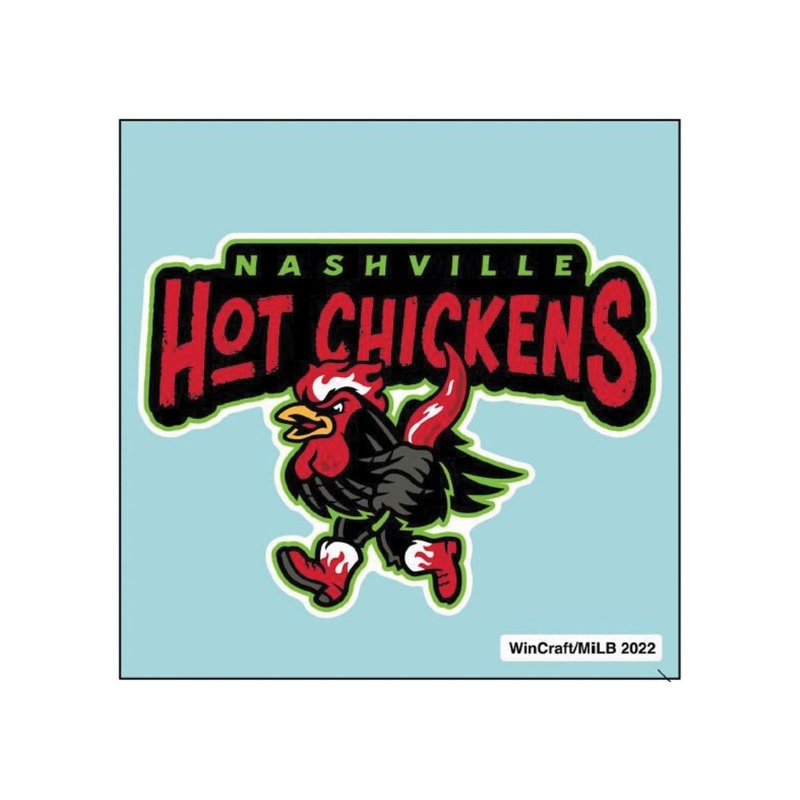 Nashville Sounds Hot Chickens 4″ x 4″ Decal