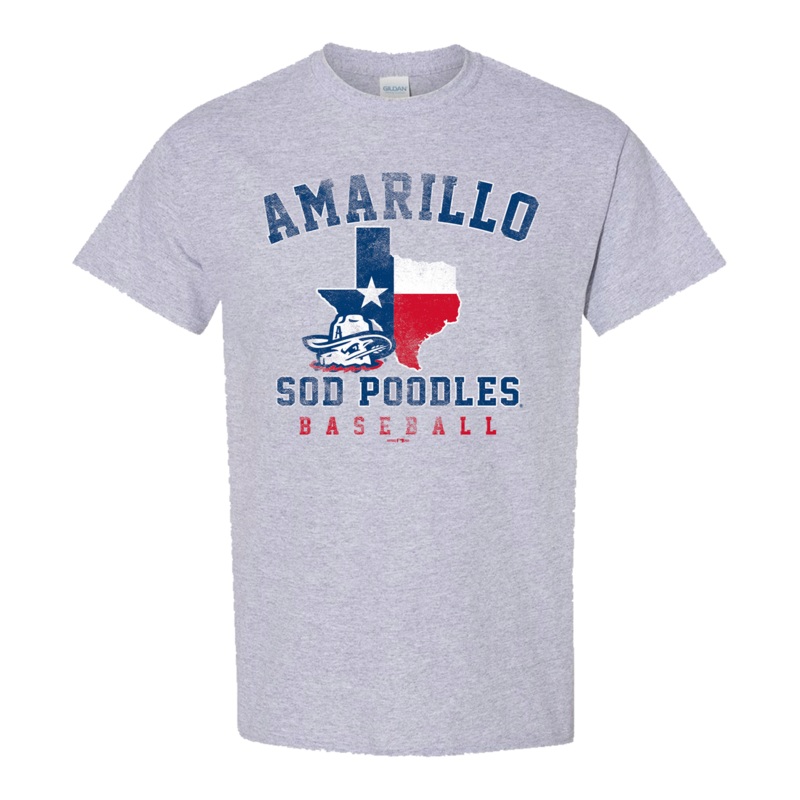 Amarillo Sod Poodles Sport Grey Texas Game Tee