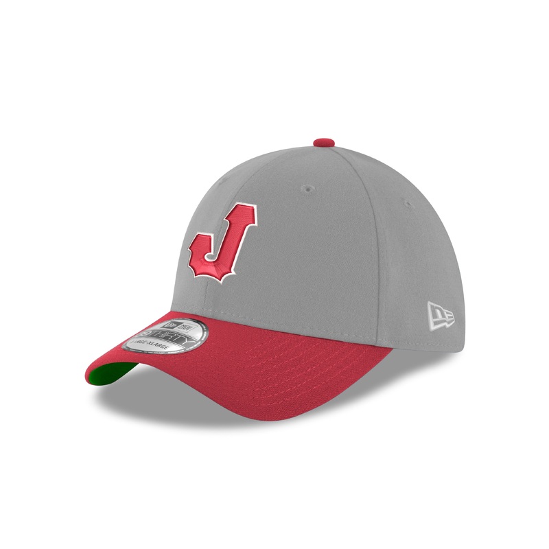 Jacksonville Jumbo Shrimp New Era Jacksonville Red Caps Heather Gray 39Thirty