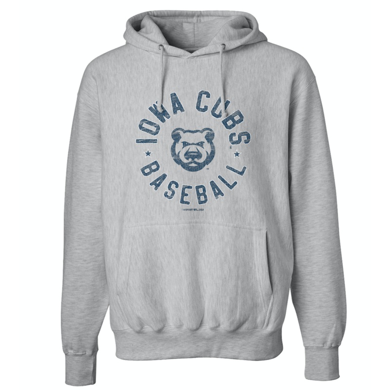 Men’s Iowa Cubs Pro Weave Hoodie, Gray