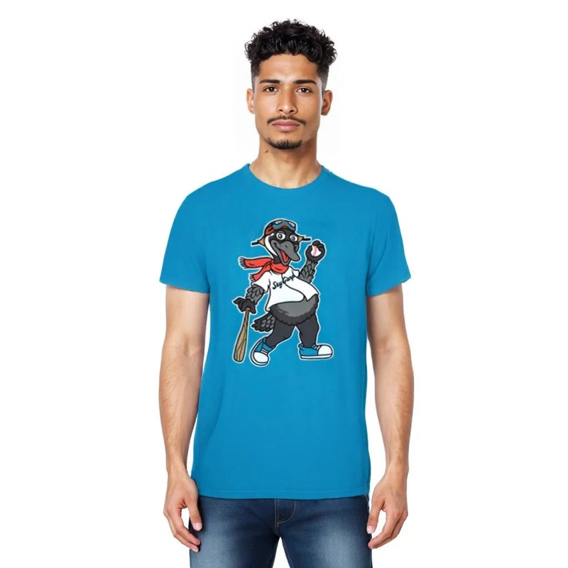 Beloit Sky Carp Sapphire Blue Two-Sided Poopsie Tee