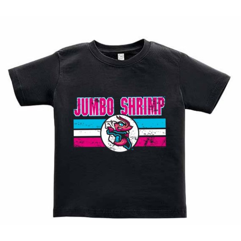 Jacksonville Jumbo Shrimp Soft As A Grape Black Vice Toddler Tee