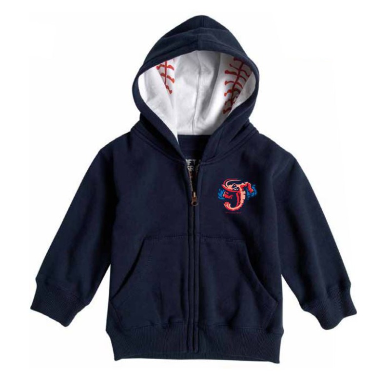 Jacksonville Jumbo Shrimp Soft As A Grape Navy Toddler Full Zip Hoodie
