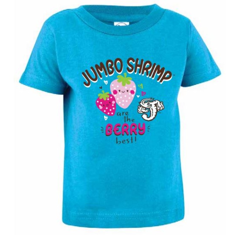 Jacksonville Jumbo Shrimp Soft As A Grape Turquoise Berry Infant Tee