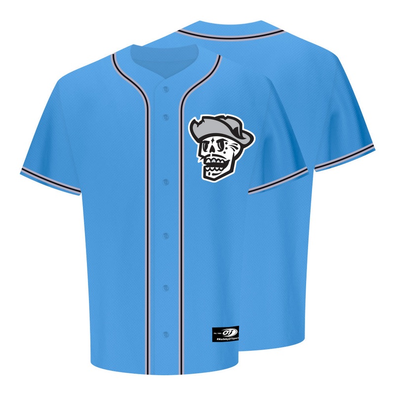 Men’s Las Vegas Reyes de Plata OT Sports Home Skull Blue Replica Jersey