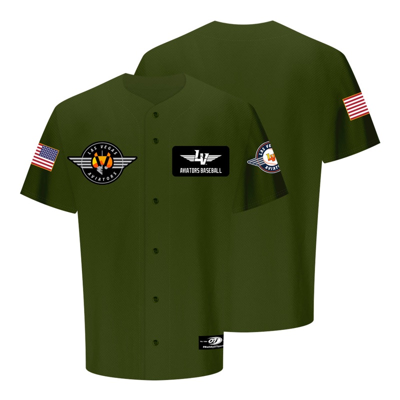 Men’s OT Sports Flight Suit Green Authentic Jersey