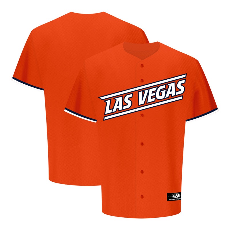 Men’s OT Sports Road Las Vegas Orange Replica Jersey