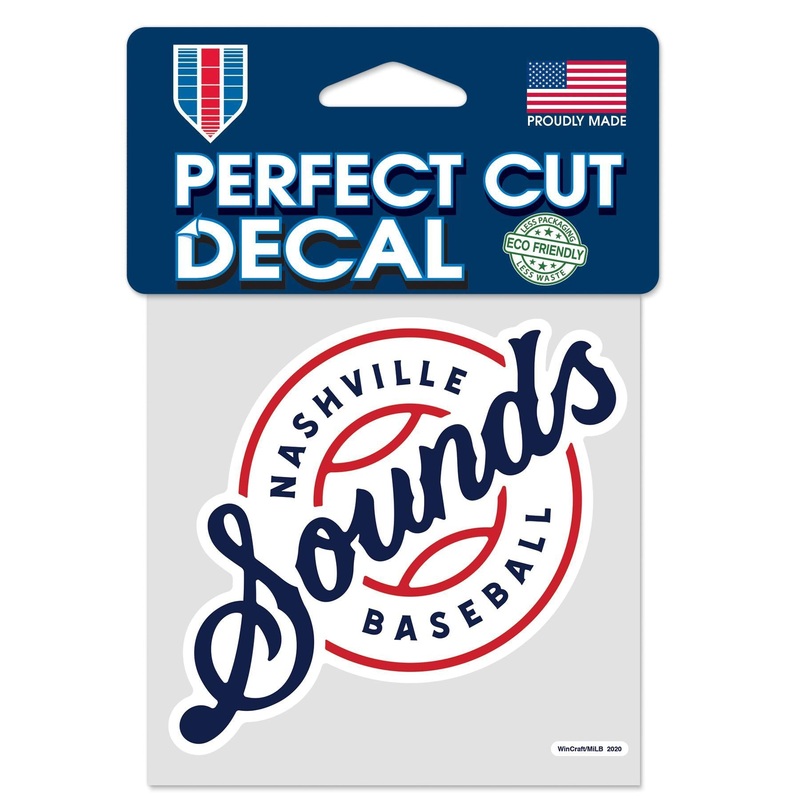 Nashville Sounds Script Lockup Logo 4×4 Perfect Cut Decal