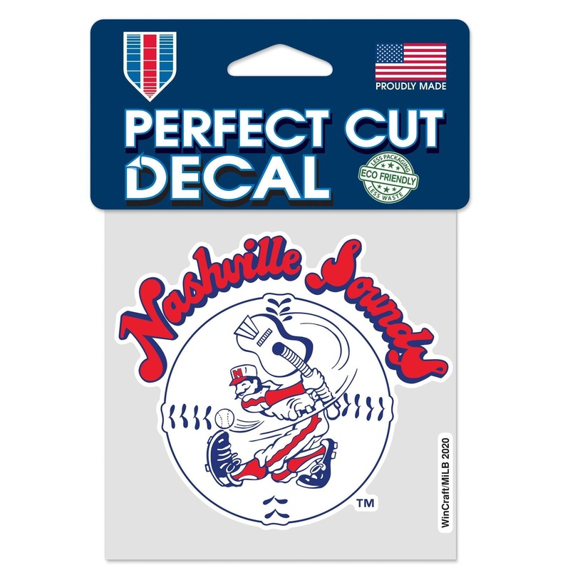 Nashville Sounds Throwback Logo 4×4 Perfect Cut Decal