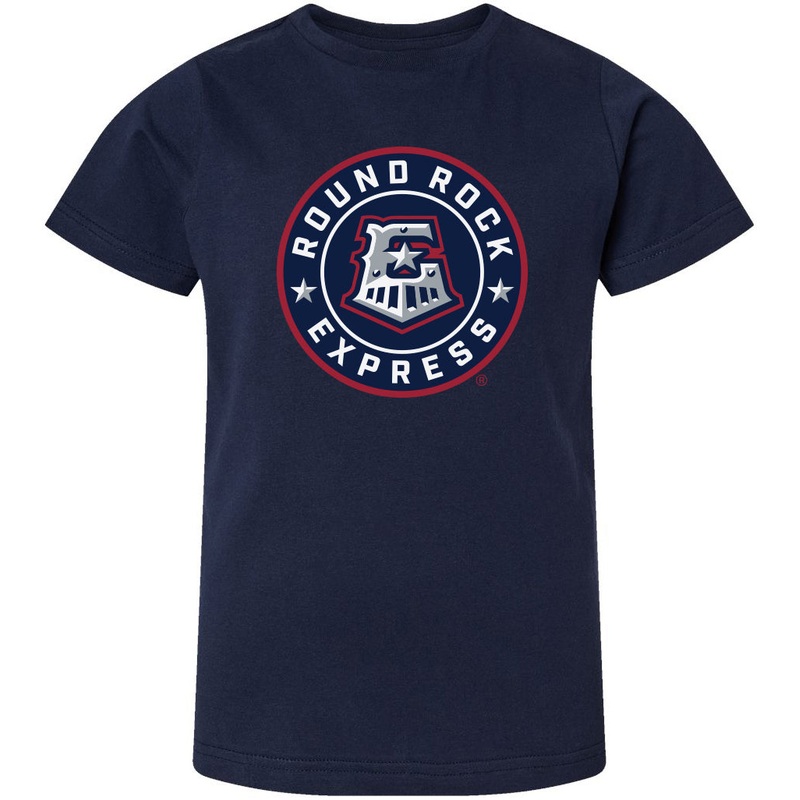 Round Rock Express Youth Navy Primary Logo Tee