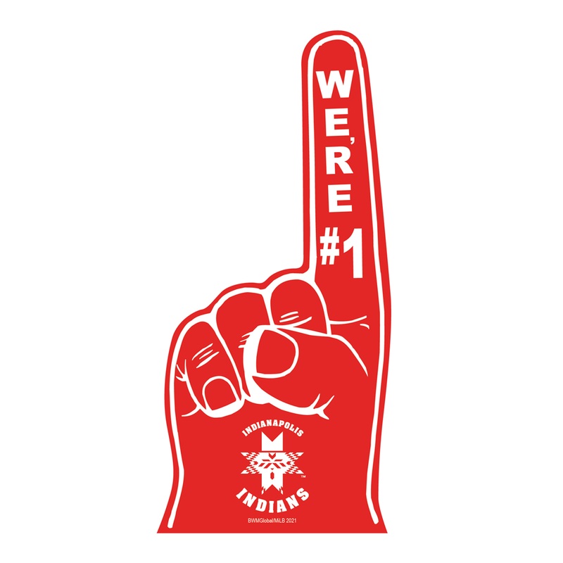 Indianapolis Indians Red Double-sided Foam Finger