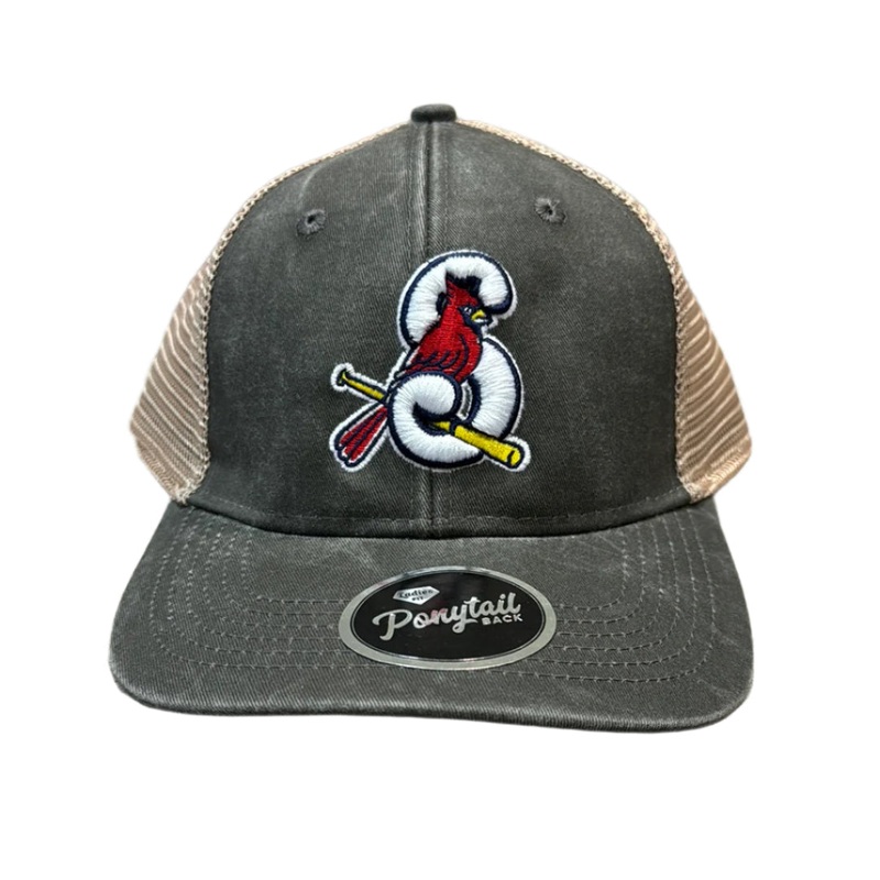 S-Bird Ponytail Back Adjustable Hat – Charcoal