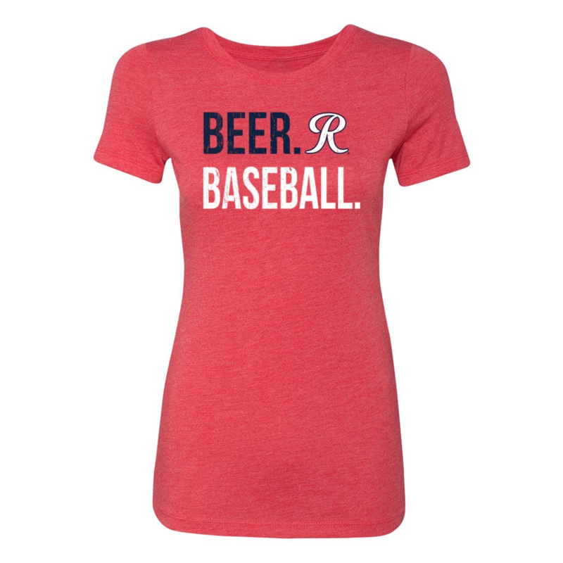 Tacoma Rainiers 108 Stitches Women’s Red Beer Baseball Tee