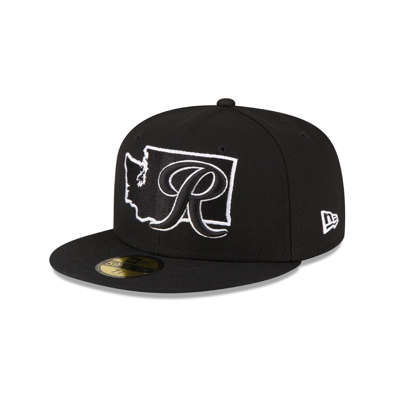 Tacoma Rainiers New Era 59Fifty Black State Cap