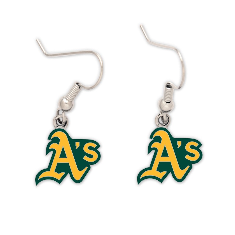 EARRING A’S LOGO DANGLE, ATHLETICS
