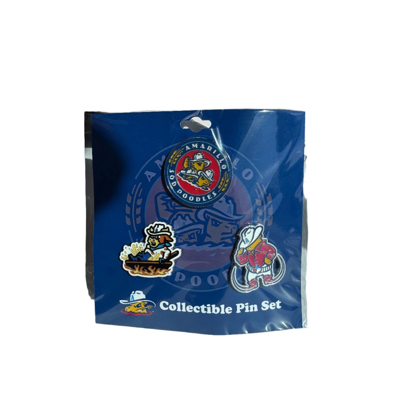 Amarillo Sod Poodles Three Logo Pin Set