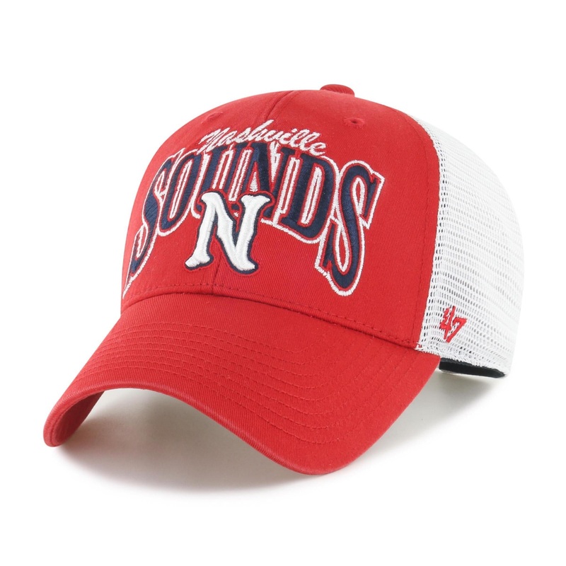 Nashville Sounds ’47 Brand Red & White Keystone Mesh MVP Hat