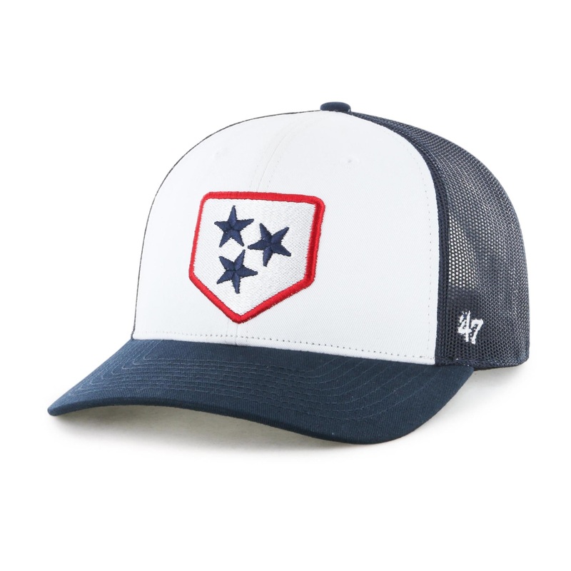 Nashville Sounds ’47 Navy Freshman Trucker Plate Logo Hat