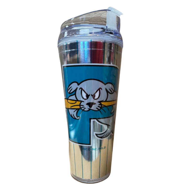Portland Sea Dogs Rico Retro Pinstripe Metalic 16ozTumbler