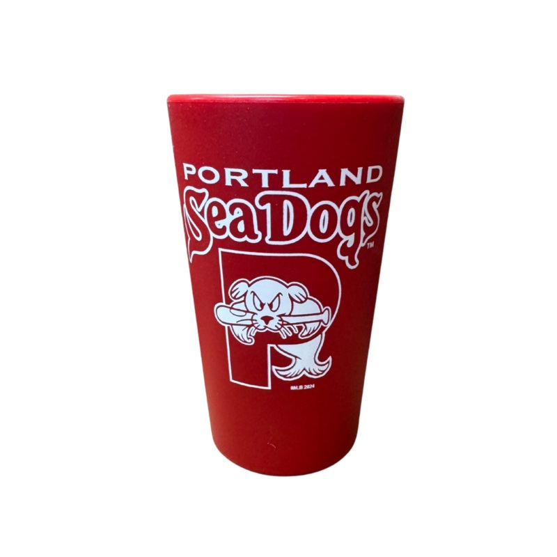 Portland Sea Dogs Wincraft Silicone 16 OZ Team Color Pint Glass