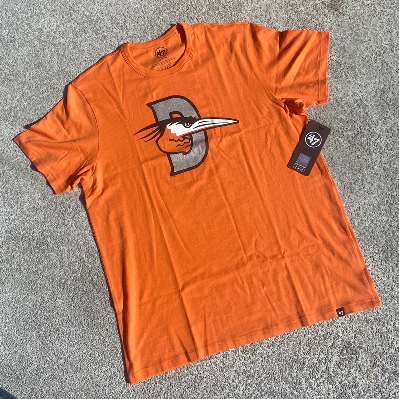 Delmarva Shorebirds 47′ Orange Franklin Tee