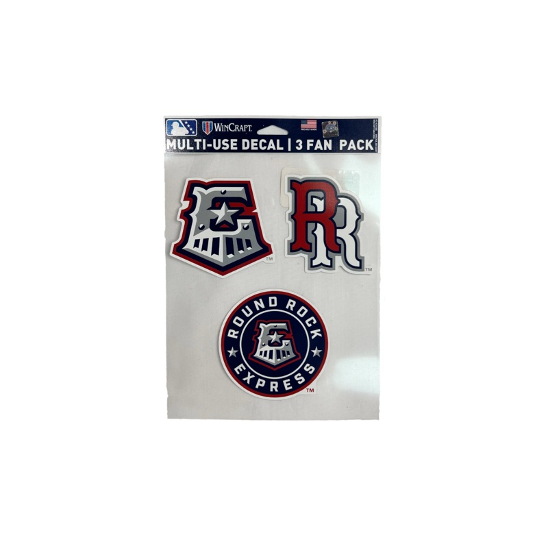 Round Rock Express Wincraft 3 Piece Sticker Sheet