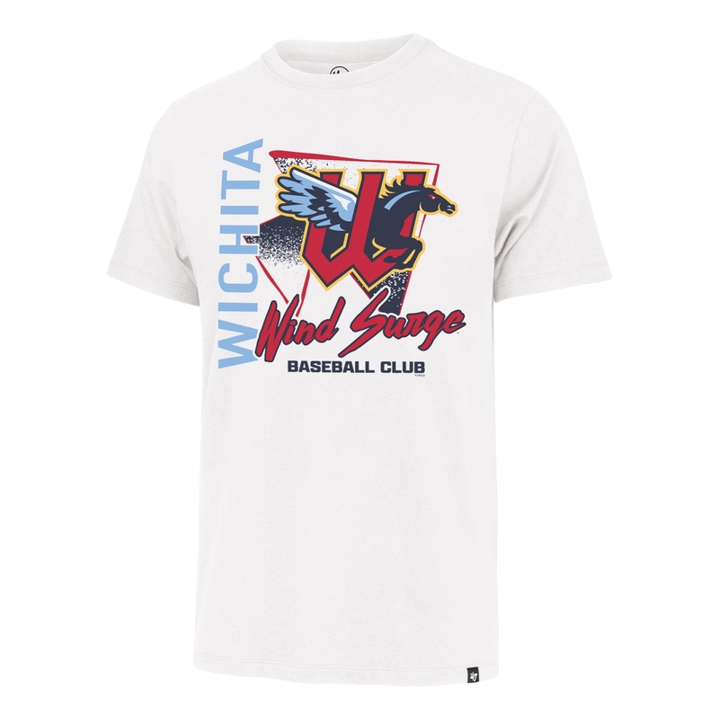 Wichita Wind Surge ’47 Adult White Side Arm Franklin Tee
