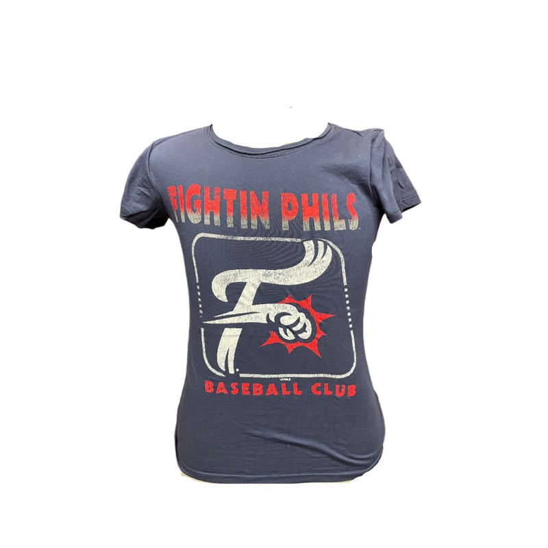 ’47 Fightin Phils Baseball Club Navy Stero Frankie Women’s Tee
