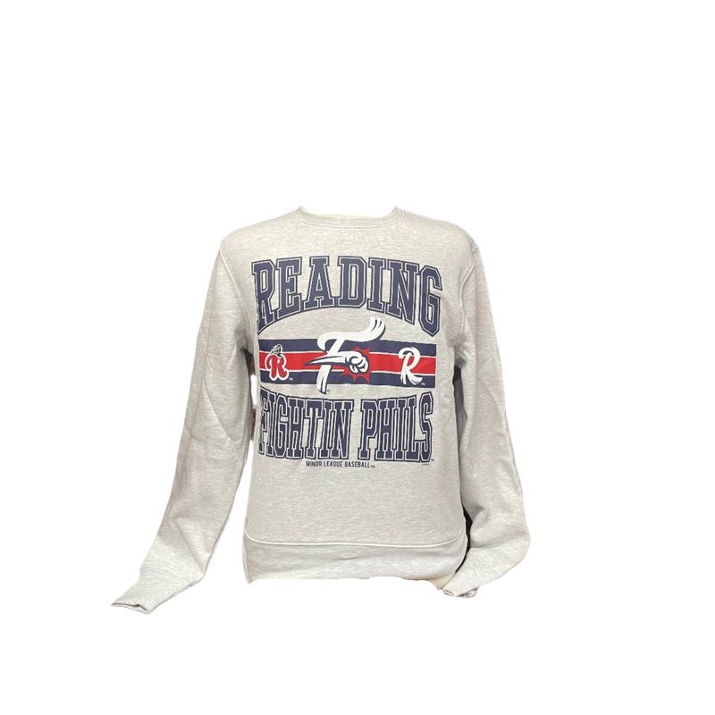 ’47 Reading Fightin Phils Grey Headline Crewneck