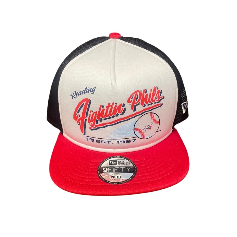 9 fifty Retro Fightin Phils Script Youth Snapback