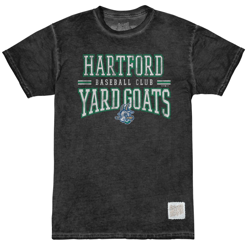 Hartford Yard Goats Retro Brand Oil Washed Tee – Black