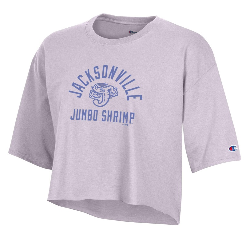 Jacksonville Jumbo Shrimp Champion Women’s Lilac Boyfriend Crop