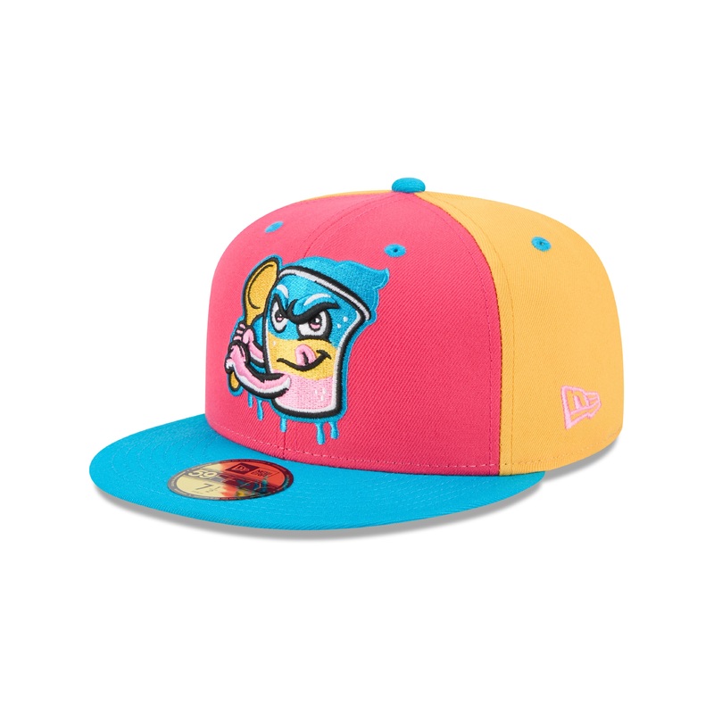Jacksonville Jumbo Shrimp New Era Honey Drippers Theme Night 59Fifty