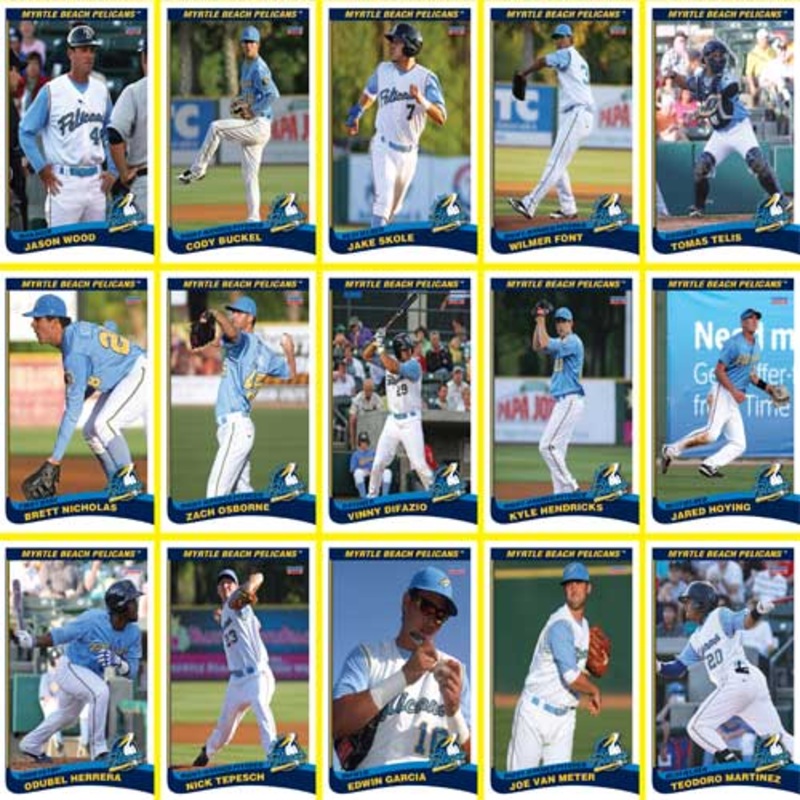 Myrtle Beach Pelicans Choice Sportscards 2012 Team Set