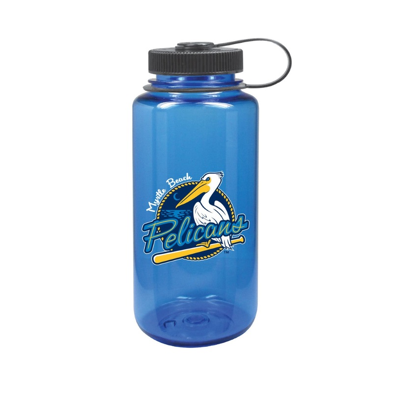 Myrtle Beach Pelicans Jardine Associates Blue Primary Logo 32oz Nalgene Bottle