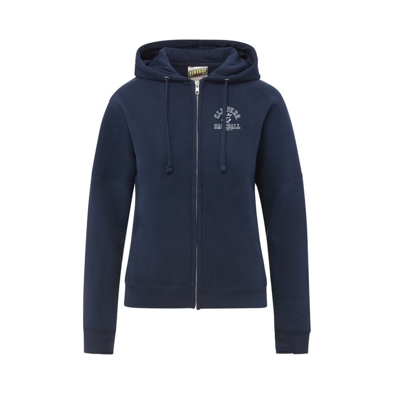 Columbus Clippers MV Sport Women’s Vintage Fleece Full Zip Hood