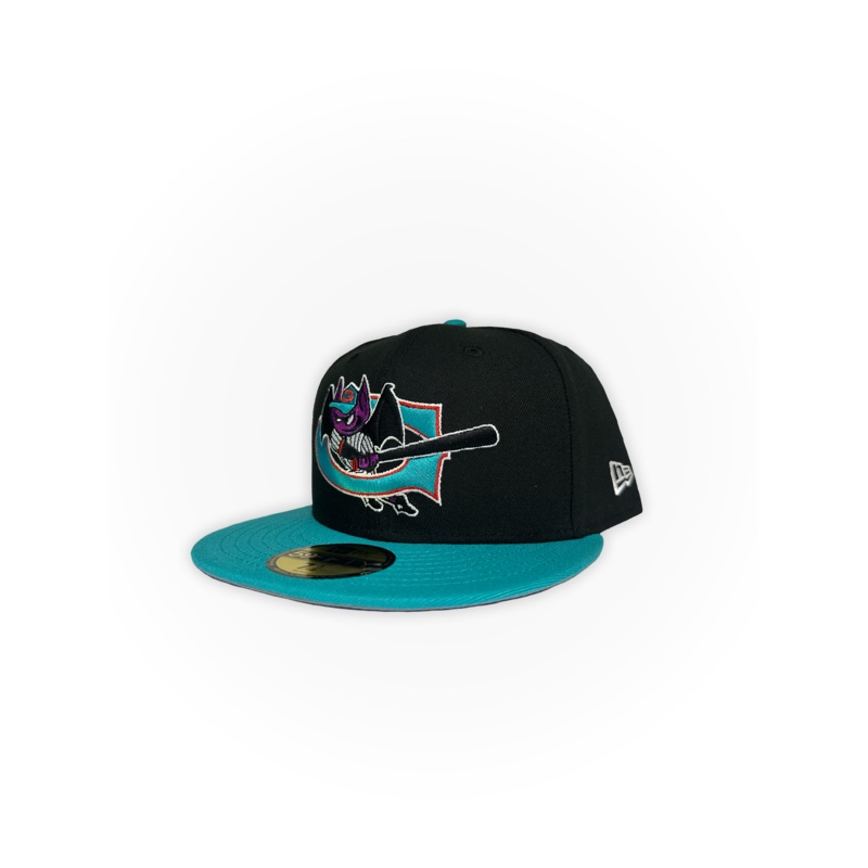 New Era 59Fifty Black/Teal Bats Cap