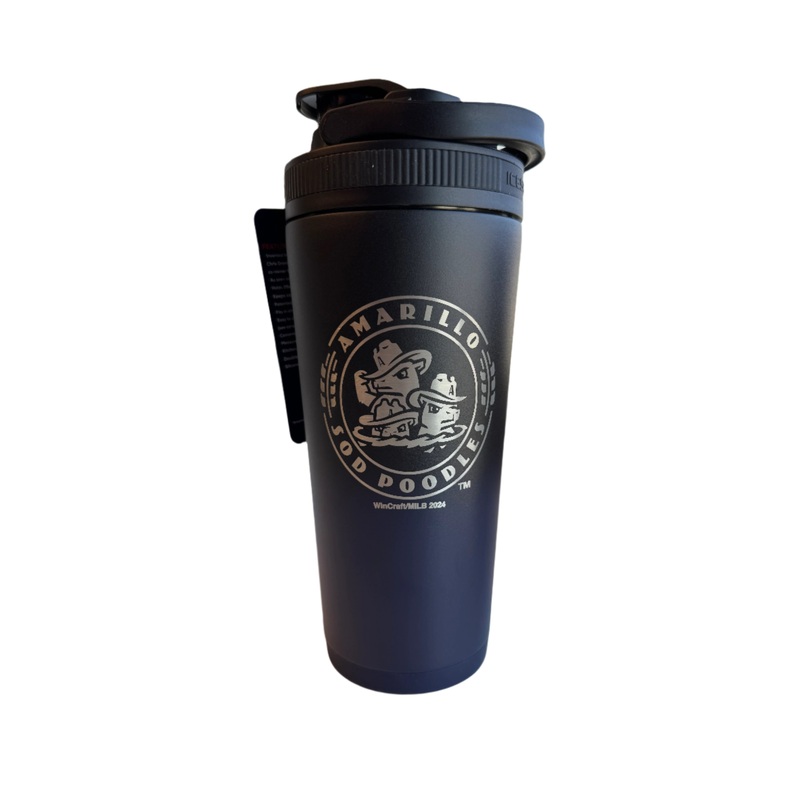 Amarillo Sod Poodles 26oz Navy Crest Ice Shaker Tumbler