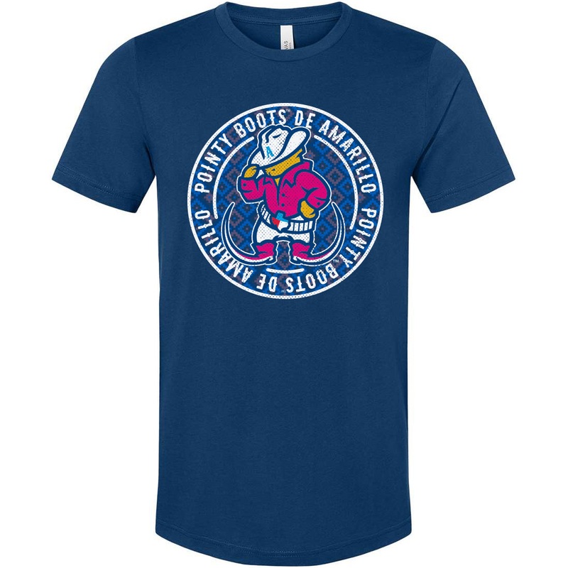 Amarillo Sod Poodles Blue PB Dance Aztec Circle Tee