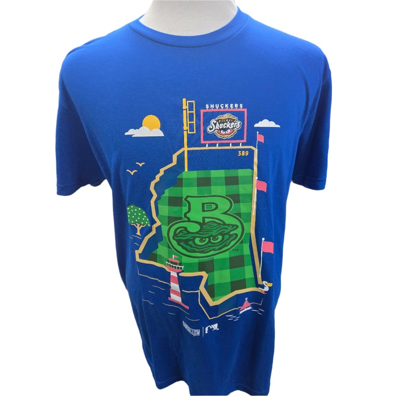 Baseballism Biloxi Shuckers Stadium Tee