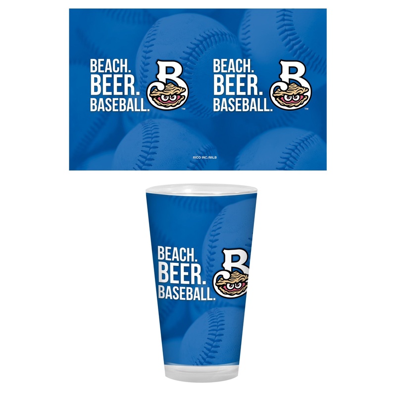Beach Beer & Baseball Pint Glass 16 oz.