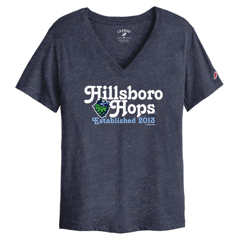 League W’s Whiteboard V-Neck Tee, Hillsboro Hops