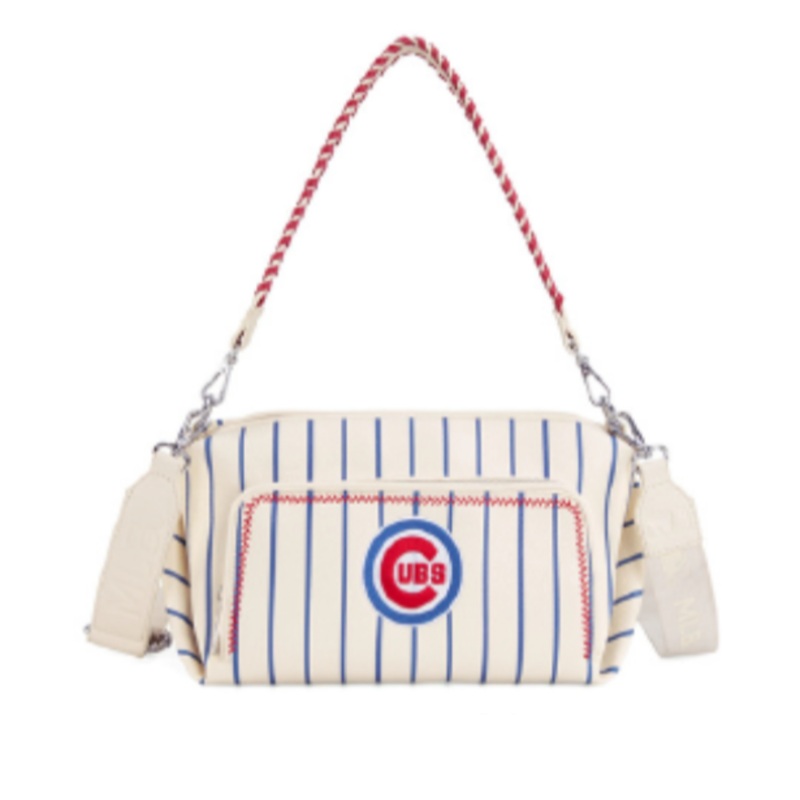 MLB Chicago Cubs Montana West Leather Pinstripe Shoulder Bag