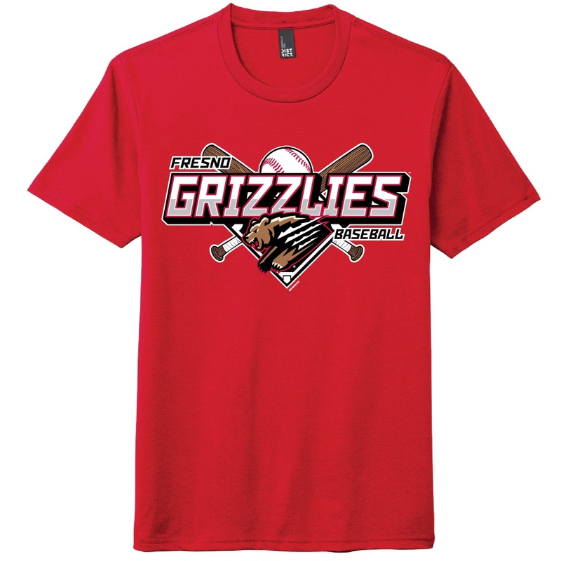 Red Fresno Grizzlies Diamond Tee