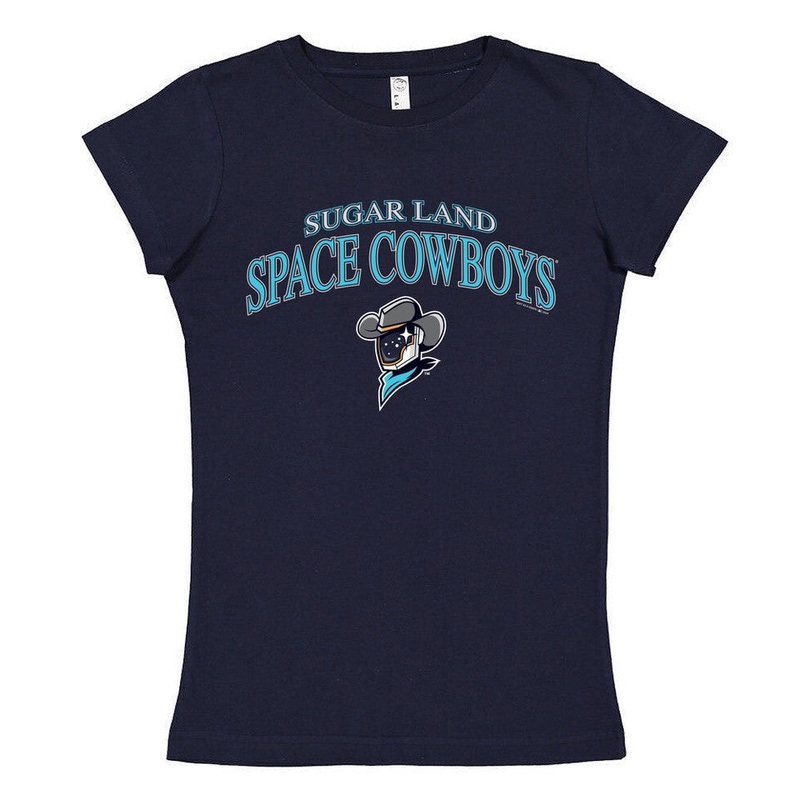 Sugar Land Space Cowboys Soft as a Grape Women’s Tee Fine Jersey Navy