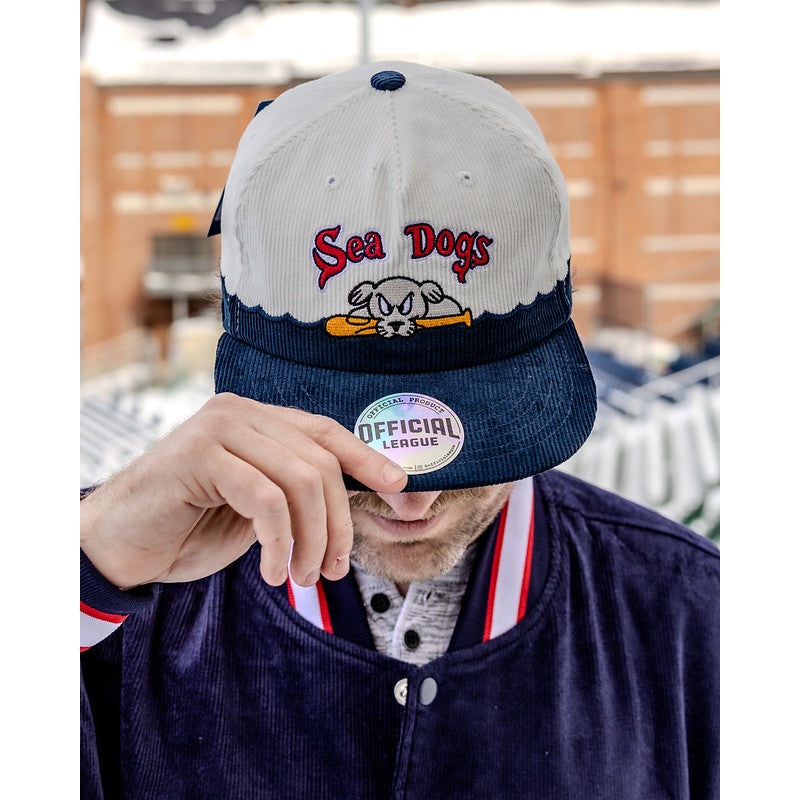 Portland Sea Dogs Official League Primary Wave Cord Adjustable Hat