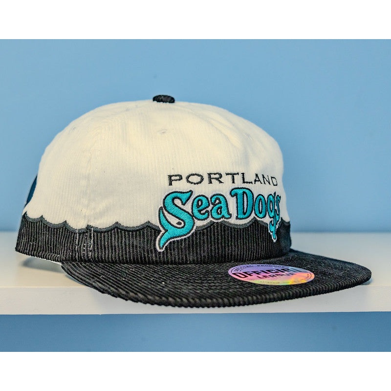 Portland Sea Dogs Official League Retro Wave Cord Adjustable Hat