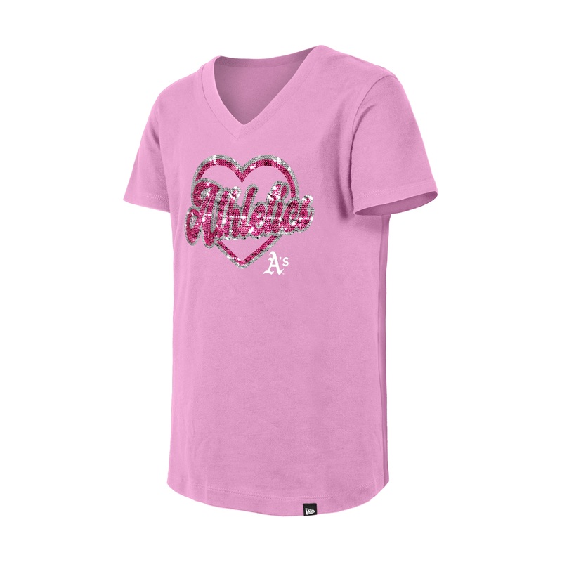 SEQUIN A’S HEART YTH T, ATHLETICS