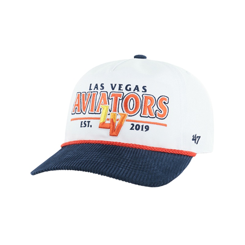 ’47 Brand White/Navy Rustic Hitch Snapback Cap