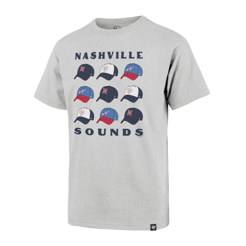 Nashville Sounds ’47 Brand Youth Relay Grey Cap Off Franklin Tee
